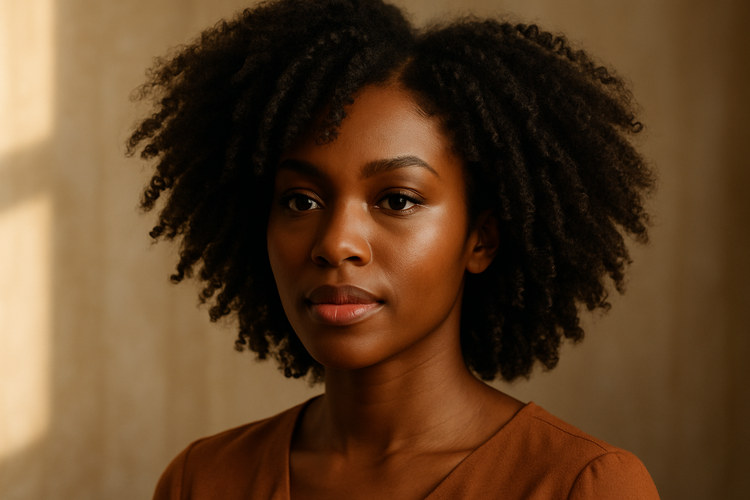black woman natural hair